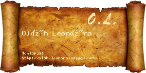 Oláh Leonóra névjegykártya