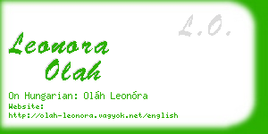 leonora olah business card